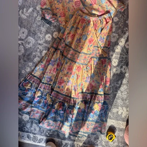 Spell Multicolor Seashell Mermaid Floral Skirt and Blouse Set - Picture 2 of 8